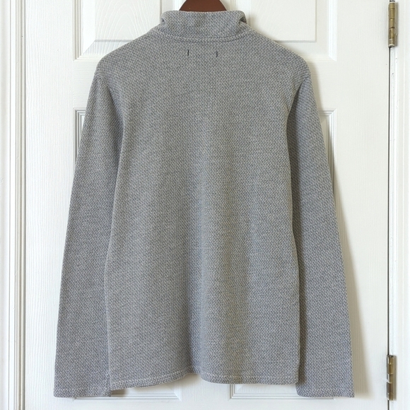 Tommy Bahama Lightweight Jacquard Knit Quarter Zip Pullover Sweater Gray Medium - Picture 9 of 10